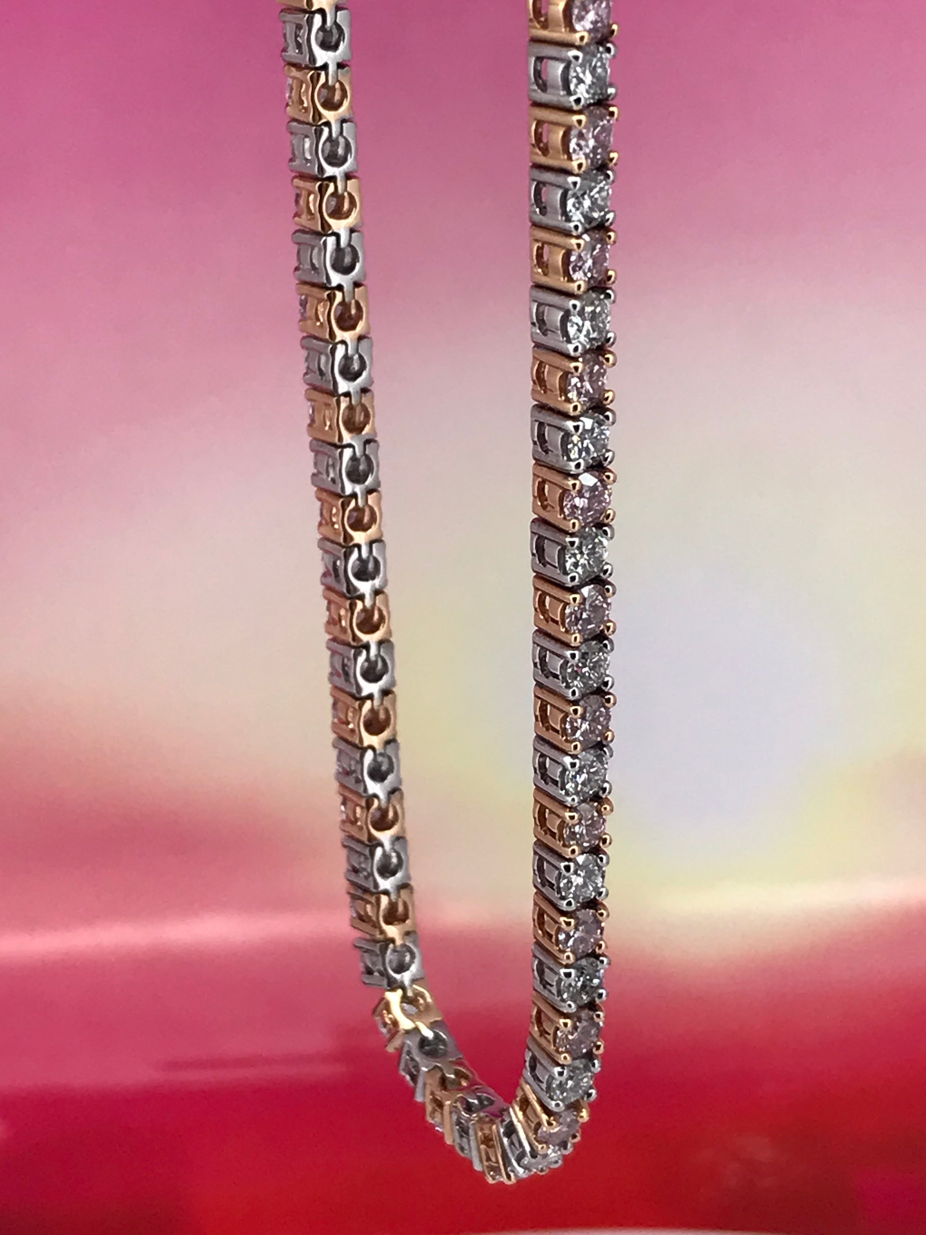 Argyle Pink Diamond Tennis Bracelet – DANMAR JEWELLERY