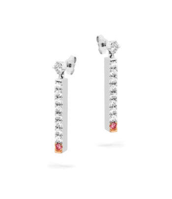 Ellendale Diamonds Australia 18ct white gold Desert Rose drop earrings.