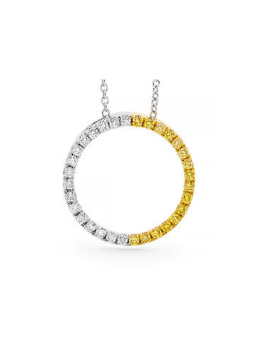 Ellendale Diamonds Australia Desert Rose Collection 18ct yellow and white gold diamond pendant.