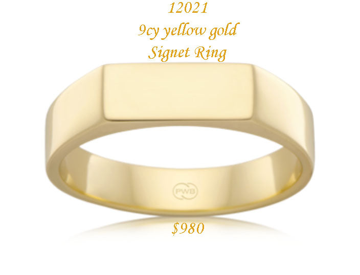 9ct yellow gold signet ring
