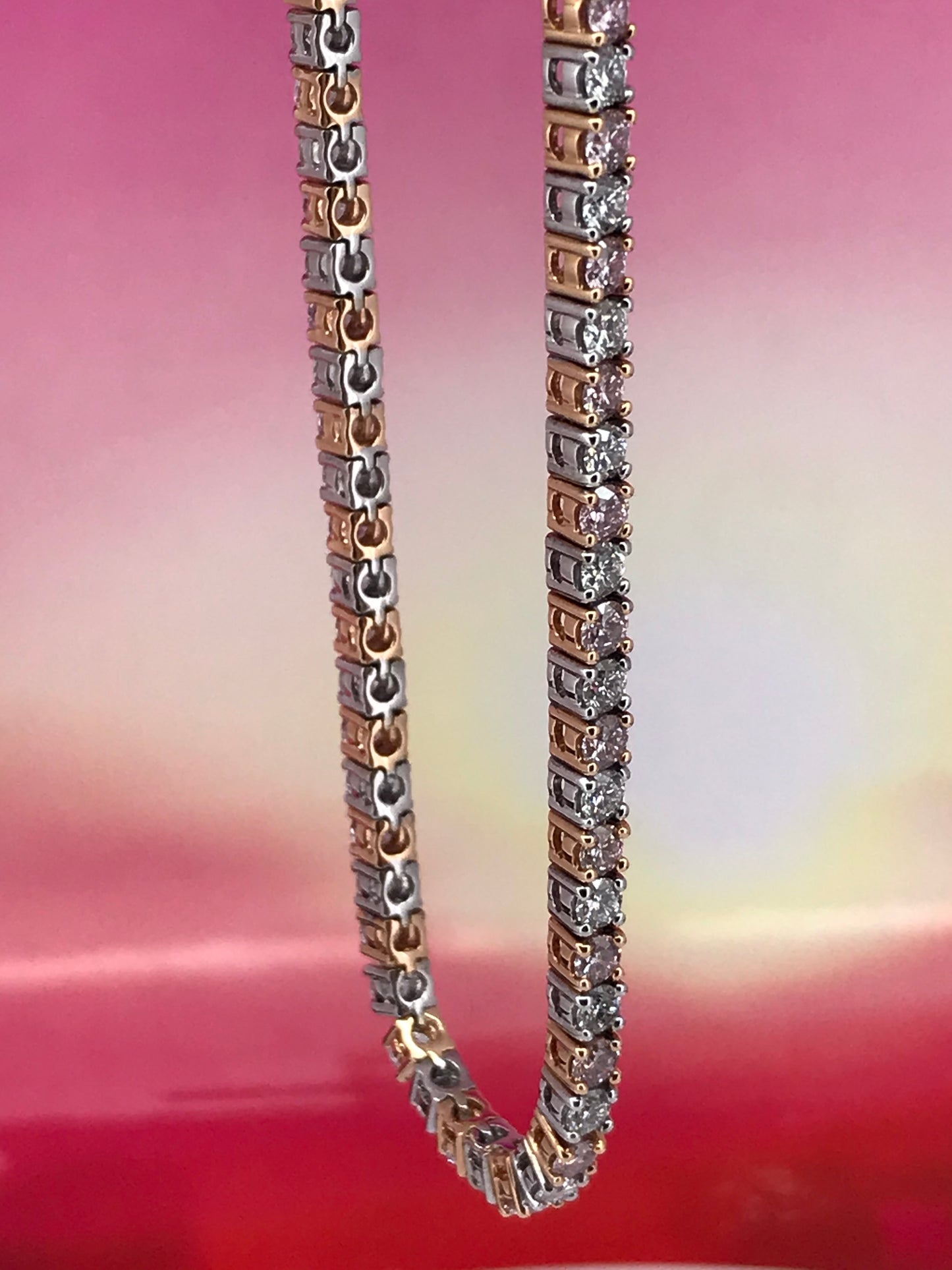 Argyle Pink Diamond Tennis Bracelet