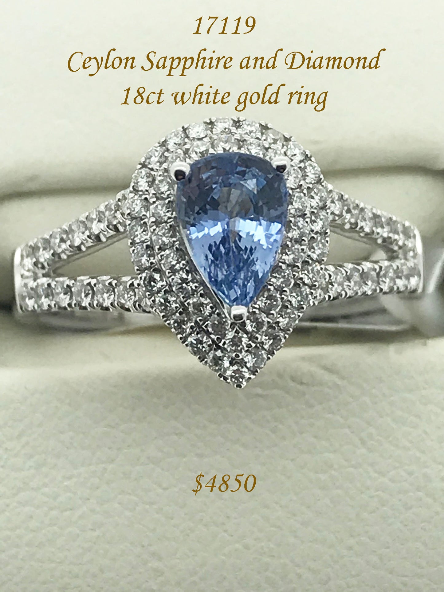Ceylon Sapphire and Diamond 18ct Gold Dress/Engagement Ring